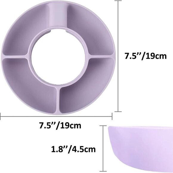 Snack Bowl for Stanley 30oz Tumbler Silicone Reusable Snack Tray ORCHID - Picture 2 of 4
